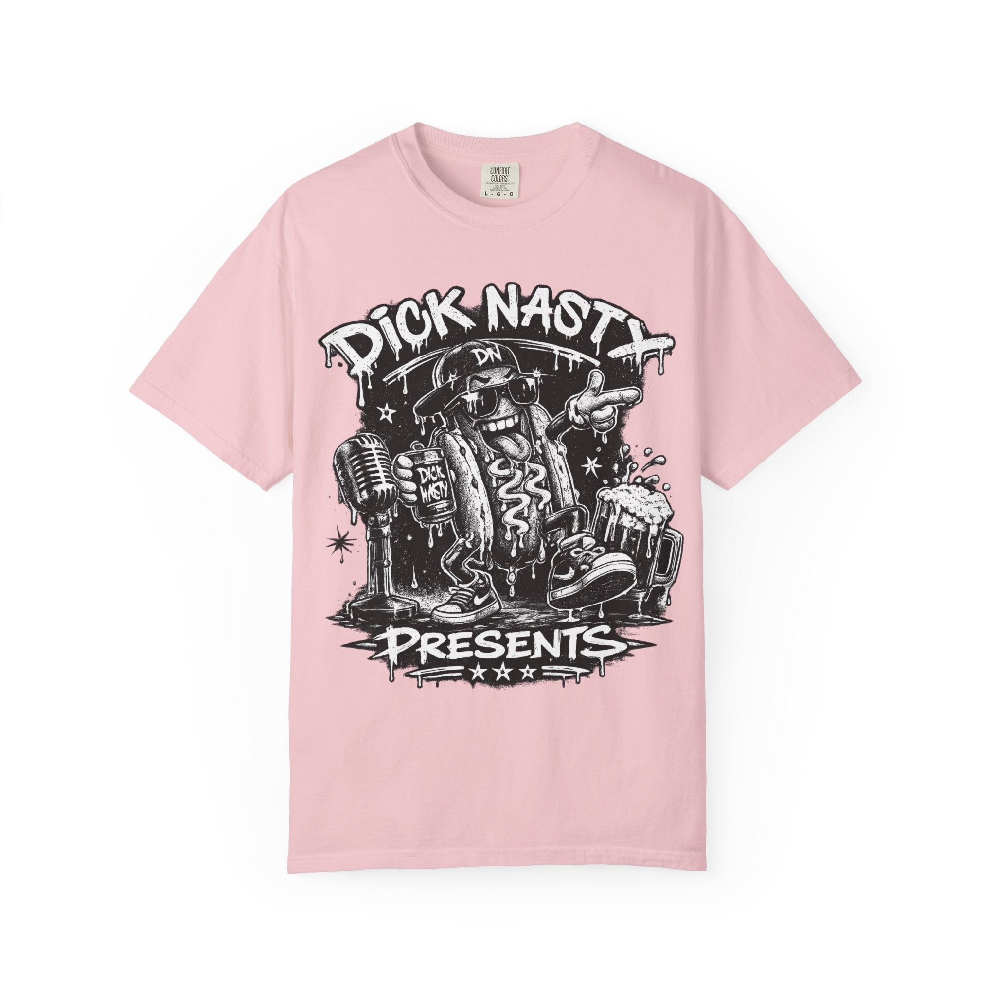 Graphic T-Shirt — 'Dick Nasty Presents' Retro Microphone Design with Bold Back Text: "If Common Sense Was Common... I Wouldn't Have [...]