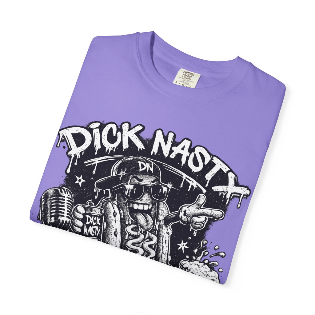 Graphic T-Shirt — 'Dick Nasty Presents' Retro Microphone Design with Bold Back Text: "If Common Sense Was Common... I Wouldn't Have [...]