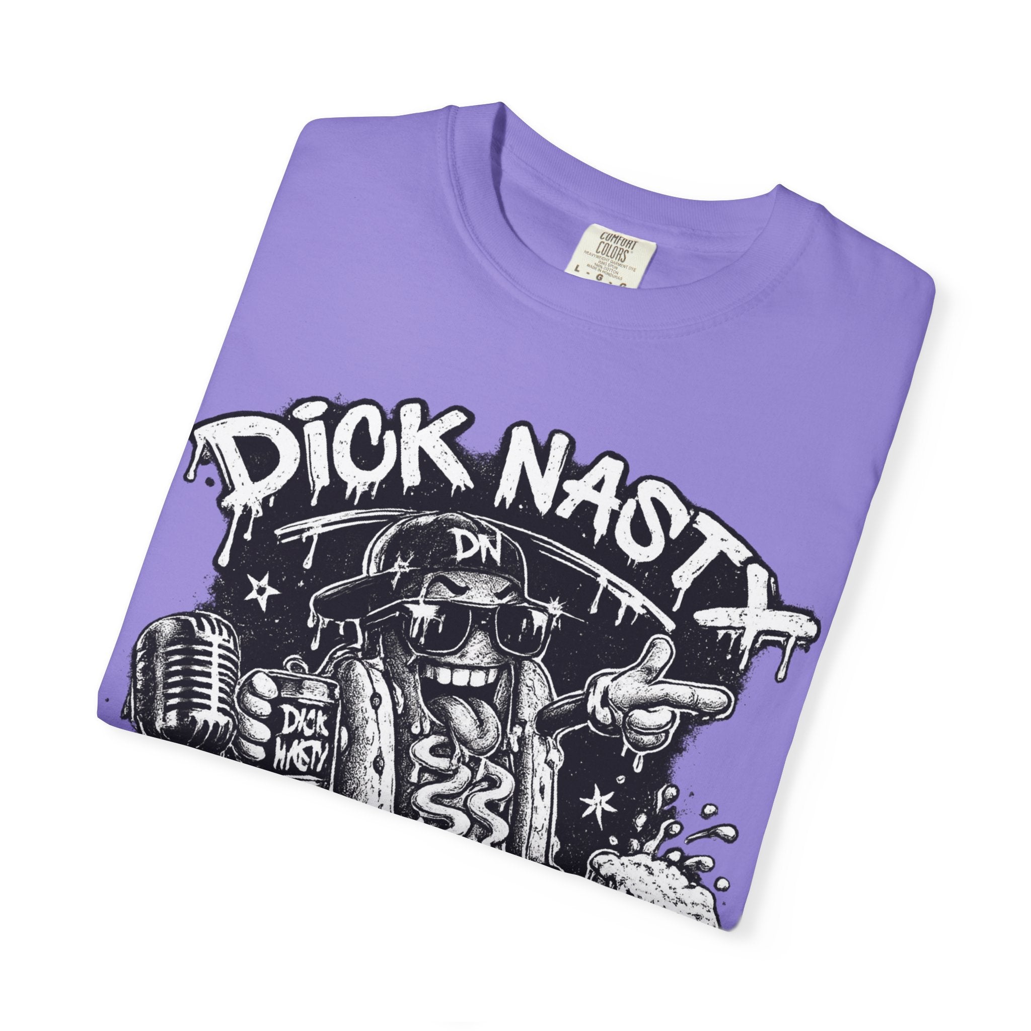 Graphic T-Shirt — 'Dick Nasty Presents' Retro Microphone Design with Bold Back Text: "If Common Sense Was Common... I Wouldn't Have [...]