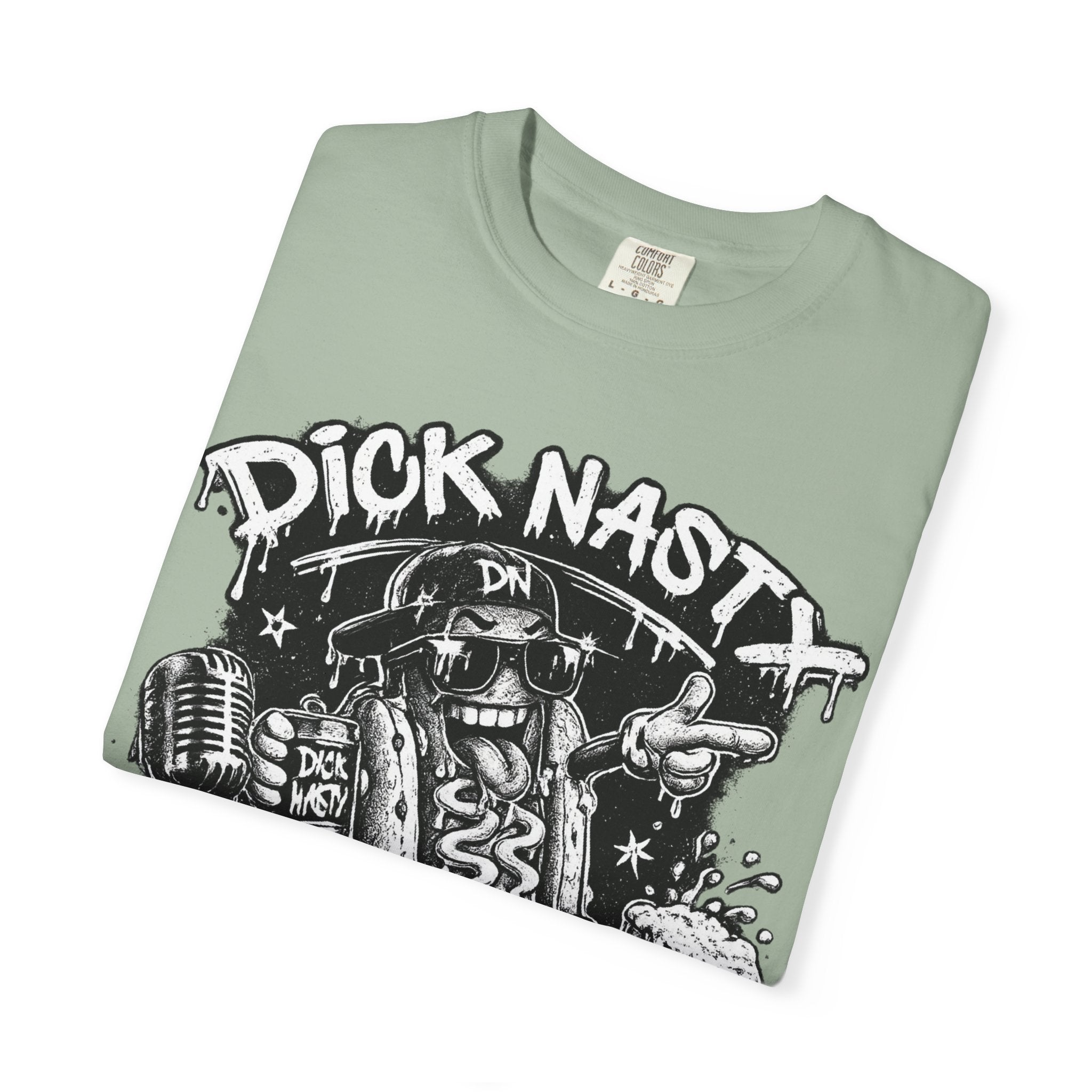 Graphic T-Shirt — 'Dick Nasty Presents' Retro Microphone Design with Bold Back Text: "If Common Sense Was Common... I Wouldn't Have [...]