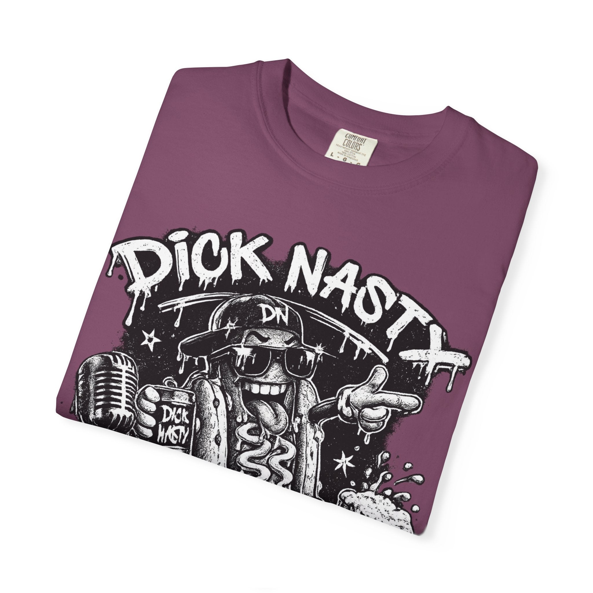Graphic T-Shirt — 'Dick Nasty Presents' Retro Microphone Design with Bold Back Text: "If Common Sense Was Common... I Wouldn't Have [...]