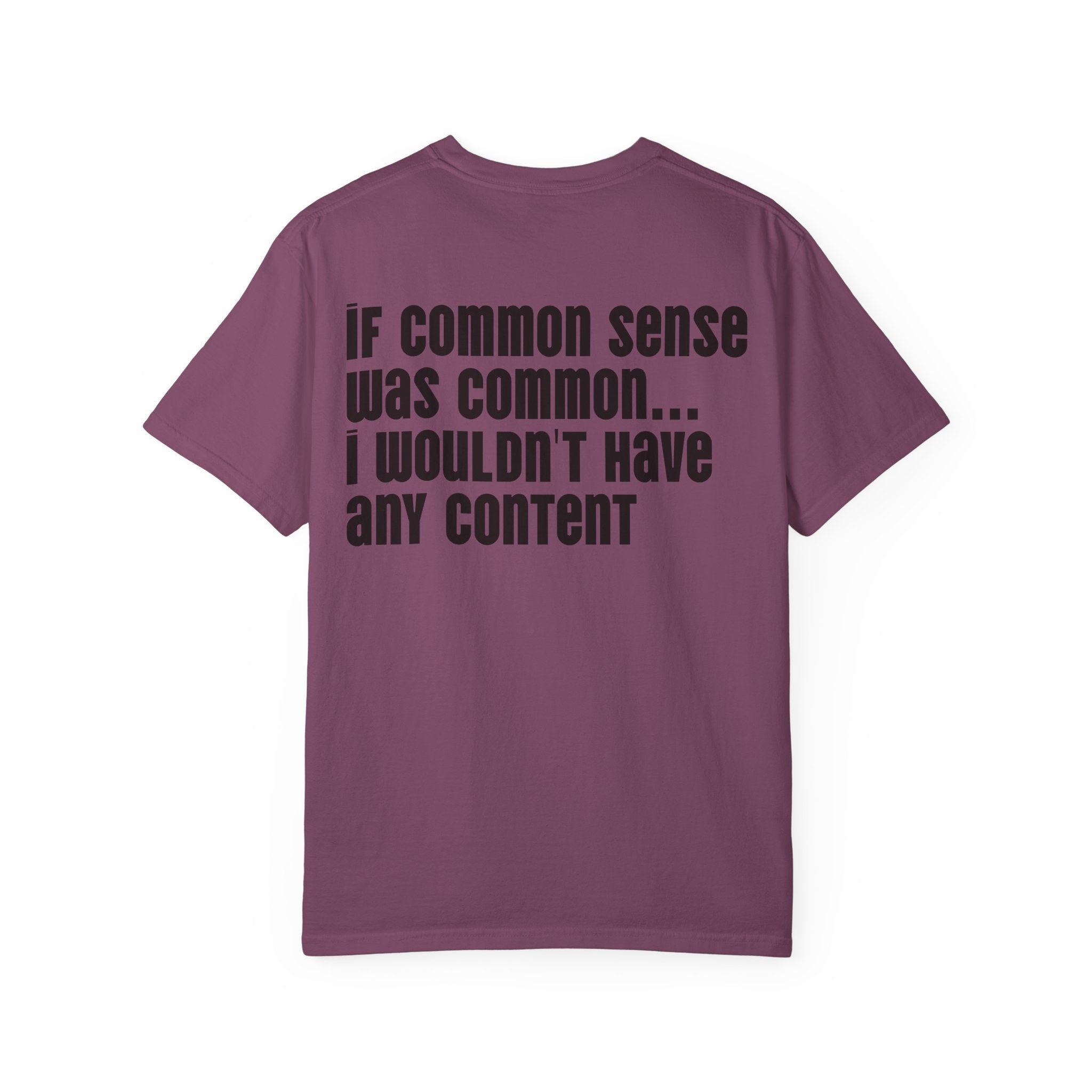 Graphic T-Shirt — 'Dick Nasty Presents' Retro Microphone Design with Bold Back Text: "If Common Sense Was Common... I Wouldn't Have [...]