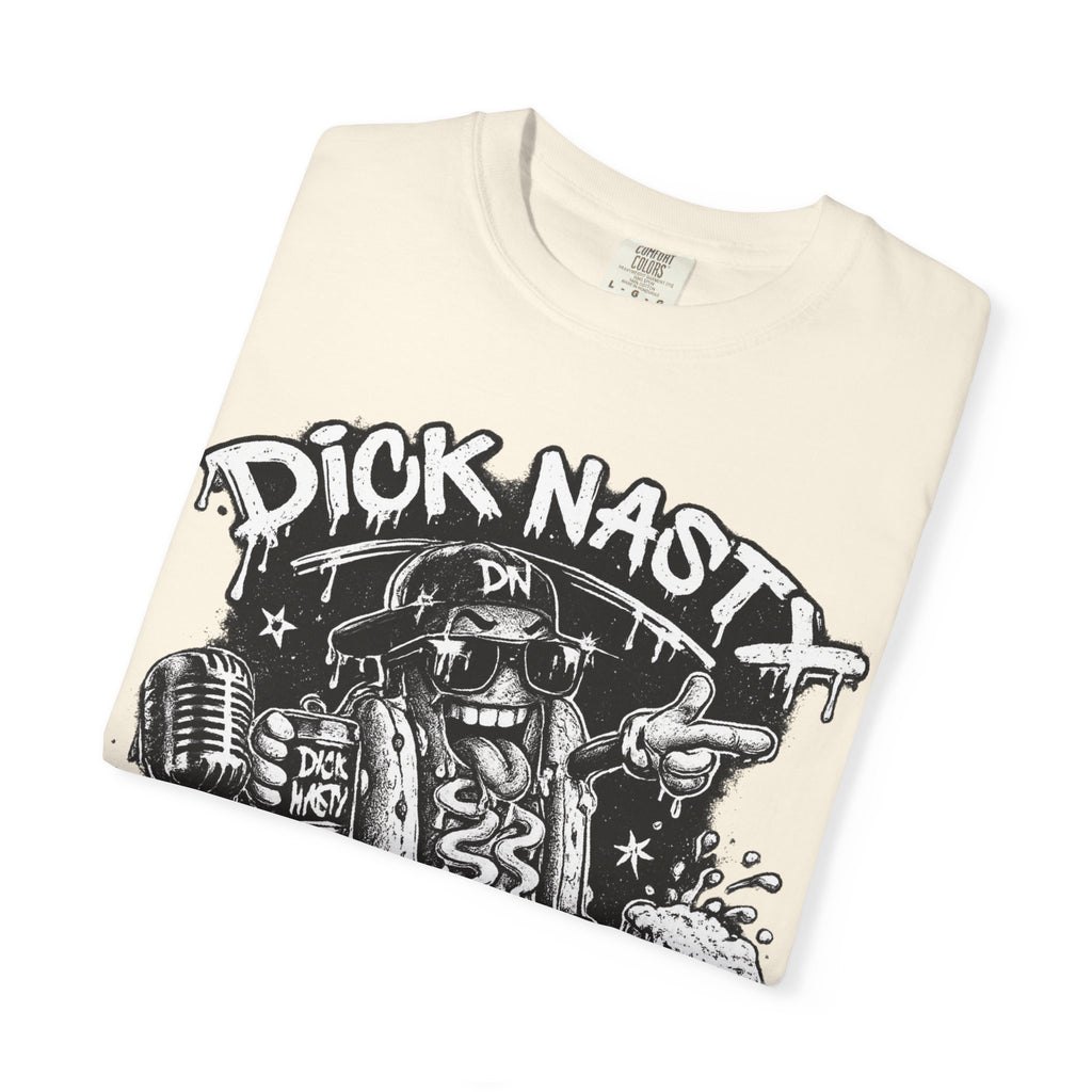 Graphic T-Shirt — 'Dick Nasty Presents' Retro Microphone Design with Bold Back Text: "If Common Sense Was Common... I Wouldn't Have [...]