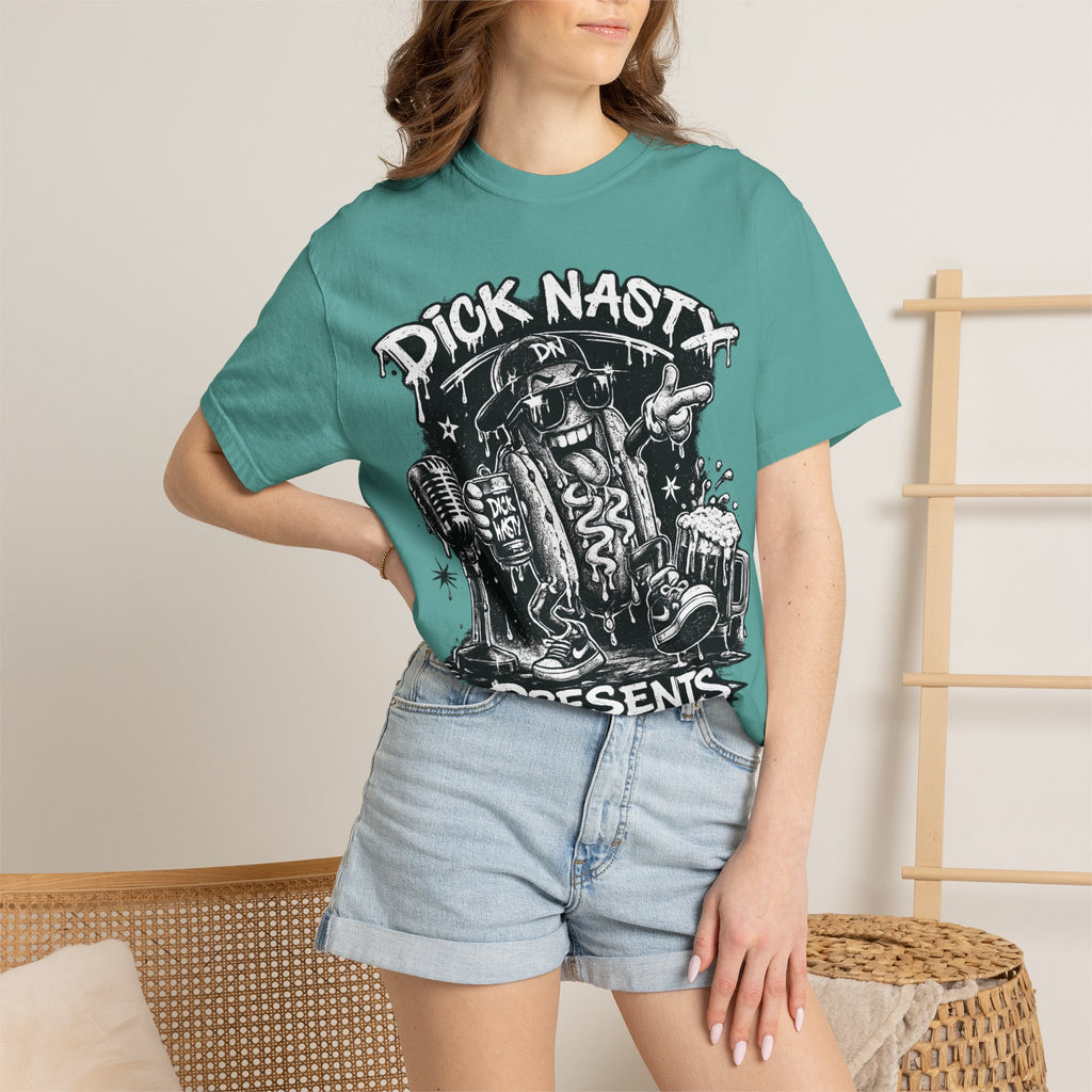 Graphic T-Shirt — 'Dick Nasty Presents' Retro Microphone Design with Bold Back Text: "If Common Sense Was Common... I Wouldn't Have [...]
