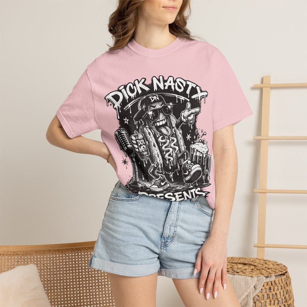 Graphic T-Shirt — 'Dick Nasty Presents' Retro Microphone Design with Bold Back Text: "If Common Sense Was Common... I Wouldn't Have [...]