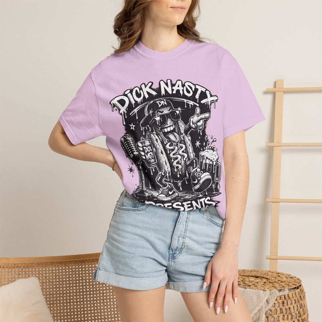 Graphic T-Shirt — 'Dick Nasty Presents' Retro Microphone Design with Bold Back Text: "If Common Sense Was Common... I Wouldn't Have [...]