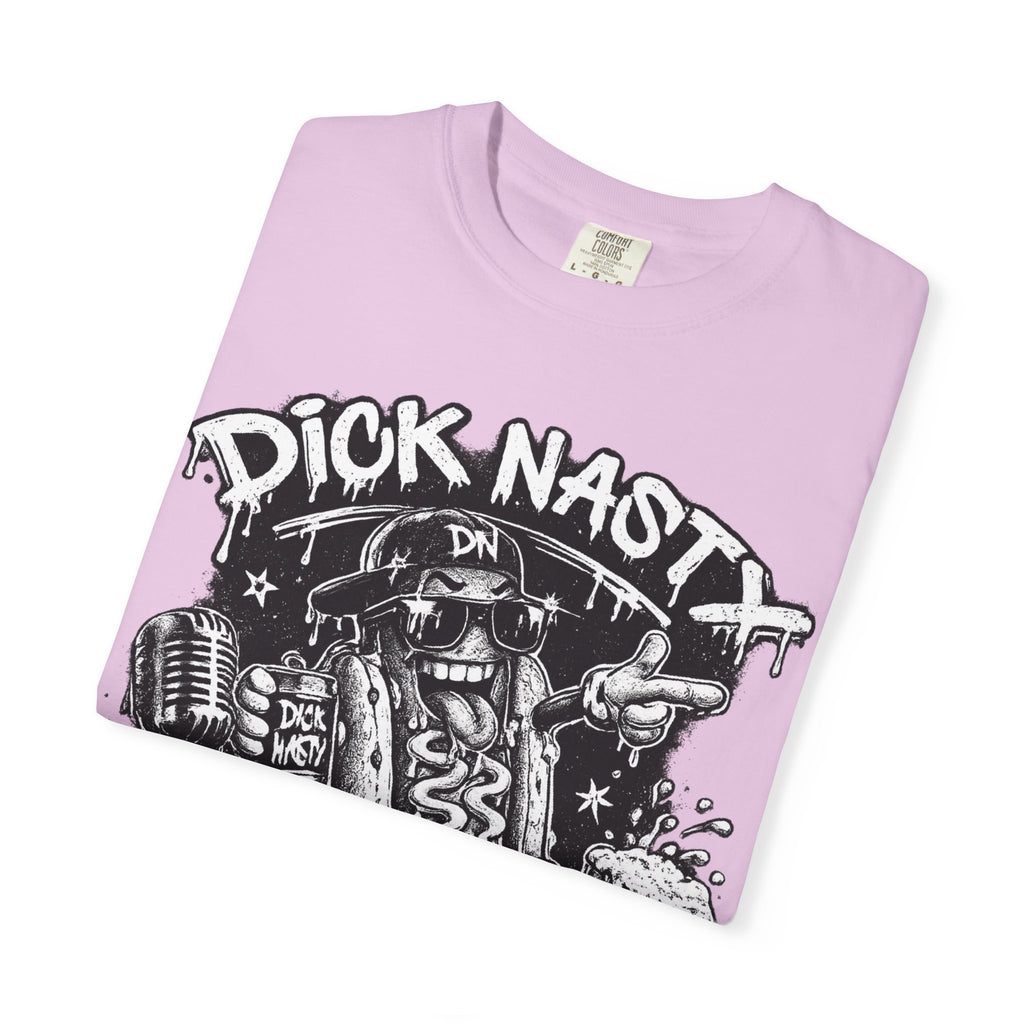 Graphic T-Shirt — 'Dick Nasty Presents' Retro Microphone Design with Bold Back Text: "If Common Sense Was Common... I Wouldn't Have [...]