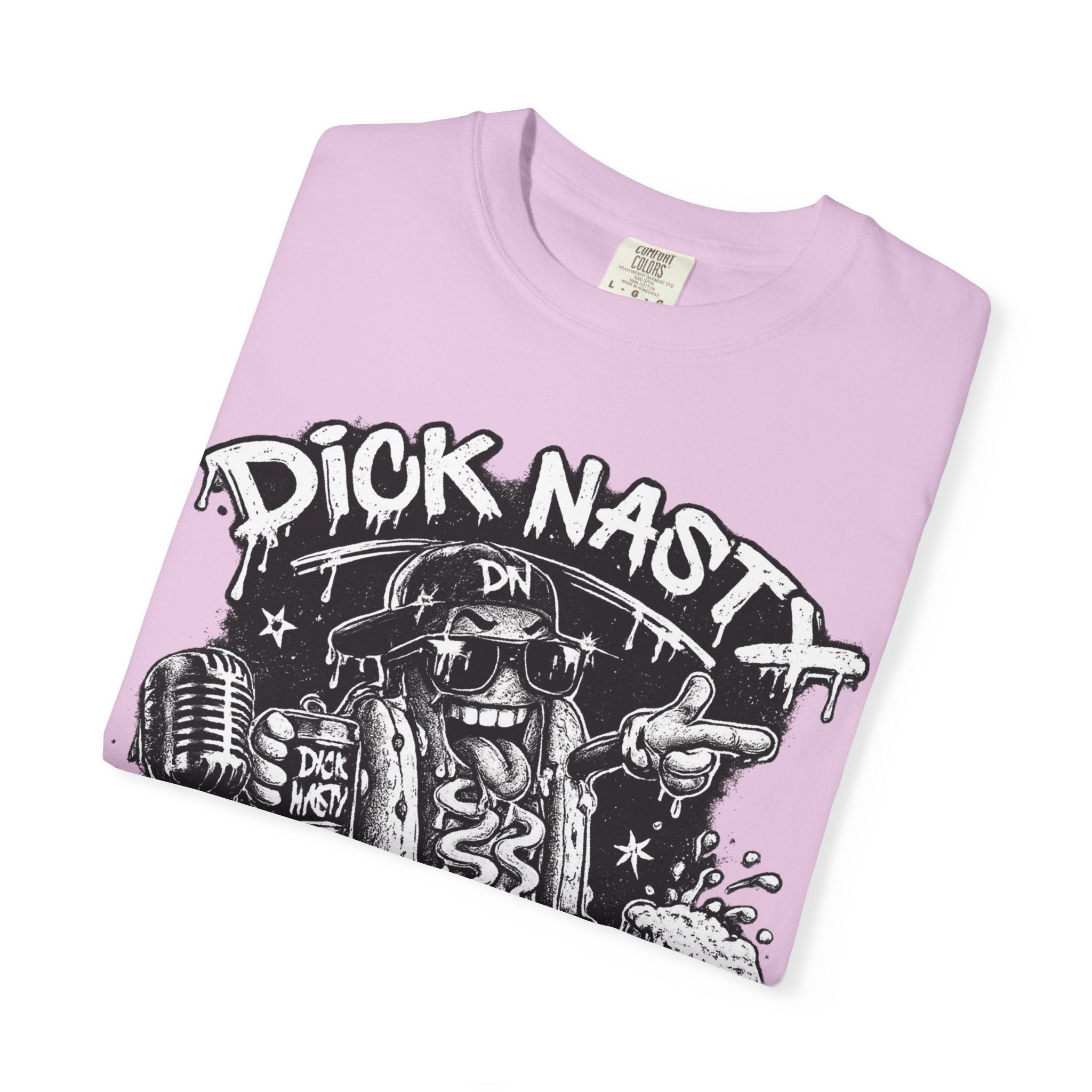 Graphic T-Shirt — 'Dick Nasty Presents' Retro Microphone Design with Bold Back Text: "If Common Sense Was Common... I Wouldn't Have [...]