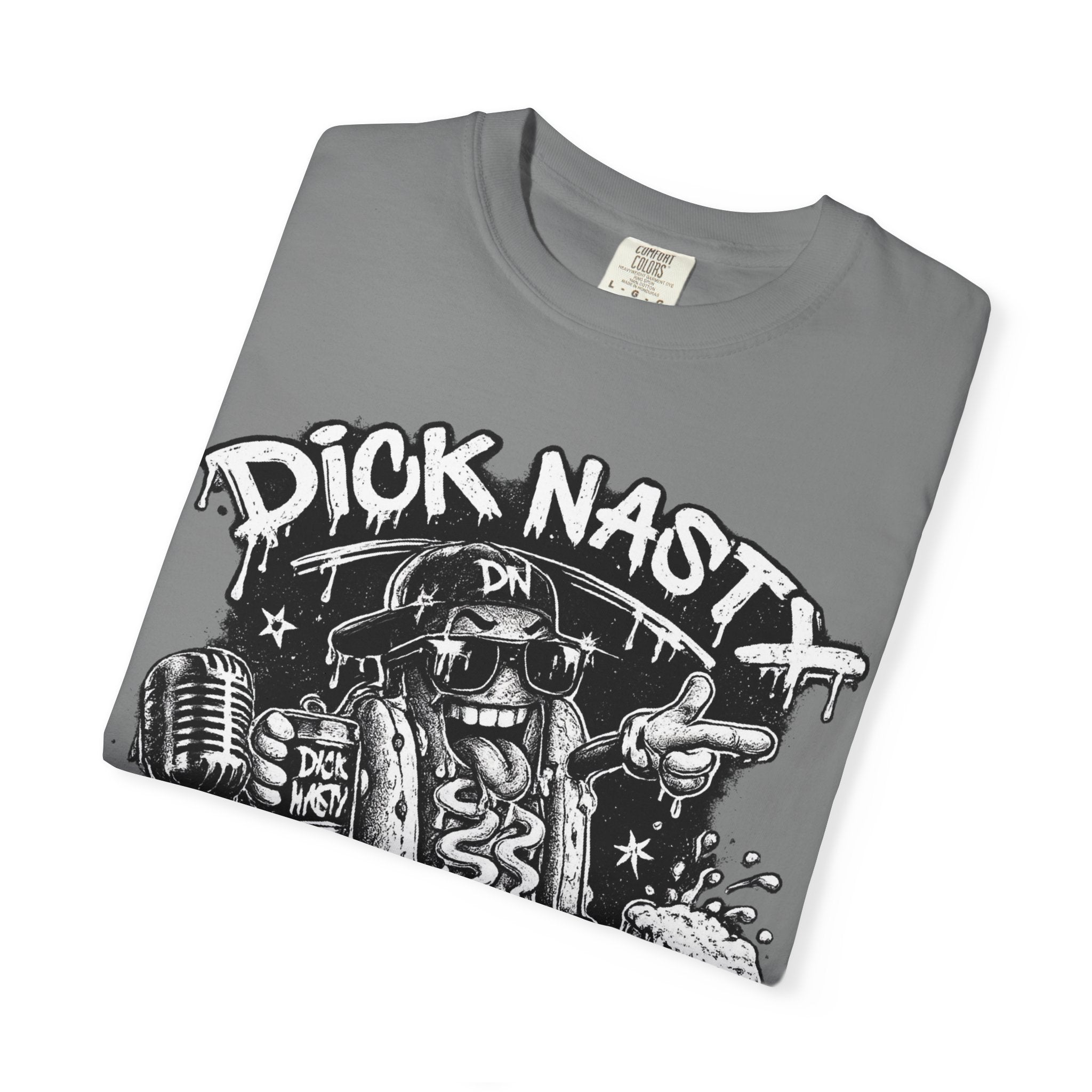 Graphic T-Shirt — 'Dick Nasty Presents' Retro Microphone Design with Bold Back Text: "If Common Sense Was Common... I Wouldn't Have [...]