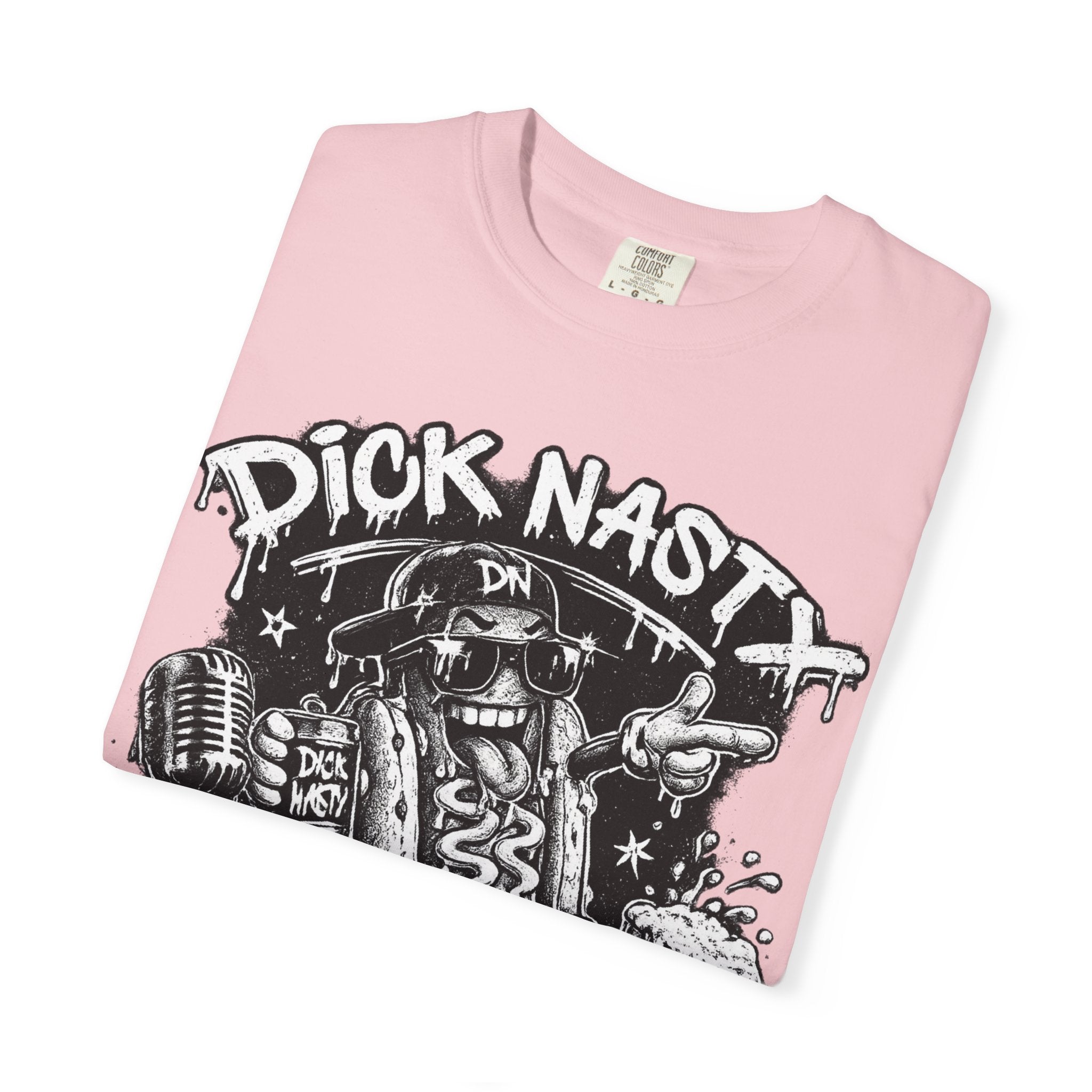 Graphic T-Shirt — 'Dick Nasty Presents' Retro Microphone Design with Bold Back Text: "If Common Sense Was Common... I Wouldn't Have [...]