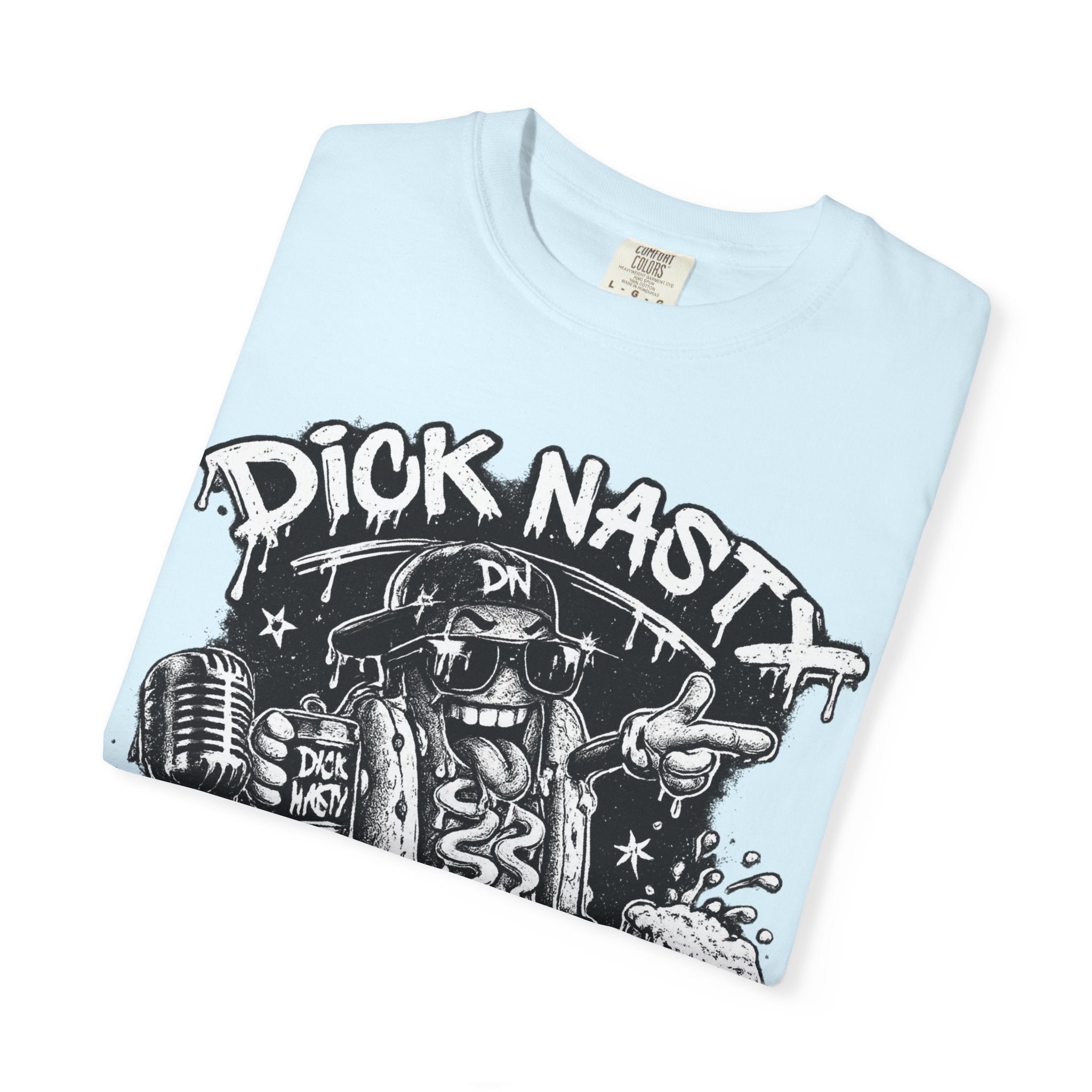 Graphic T-Shirt — 'Dick Nasty Presents' Retro Microphone Design with Bold Back Text: "If Common Sense Was Common... I Wouldn't Have [...]