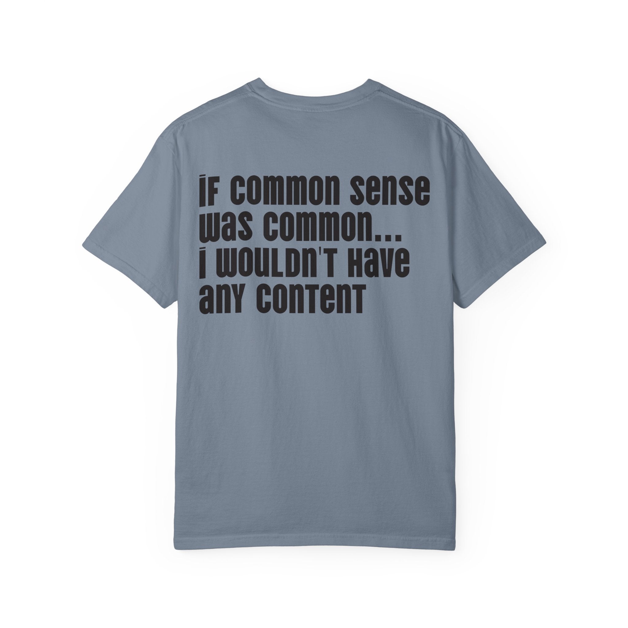 Graphic T-Shirt — 'Dick Nasty Presents' Retro Microphone Design with Bold Back Text: "If Common Sense Was Common... I Wouldn't Have [...]